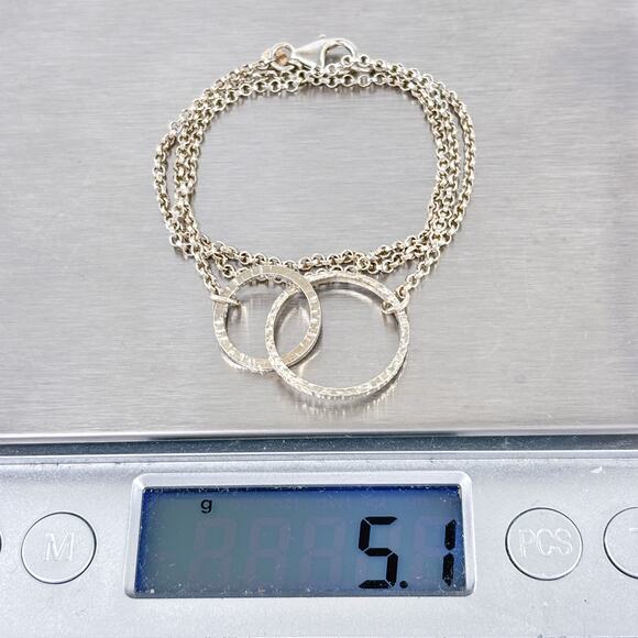 Vintage Silpada Sterling Silver 925 Sweet Circles Necklace 16" N2297 - Picture 6 of 6